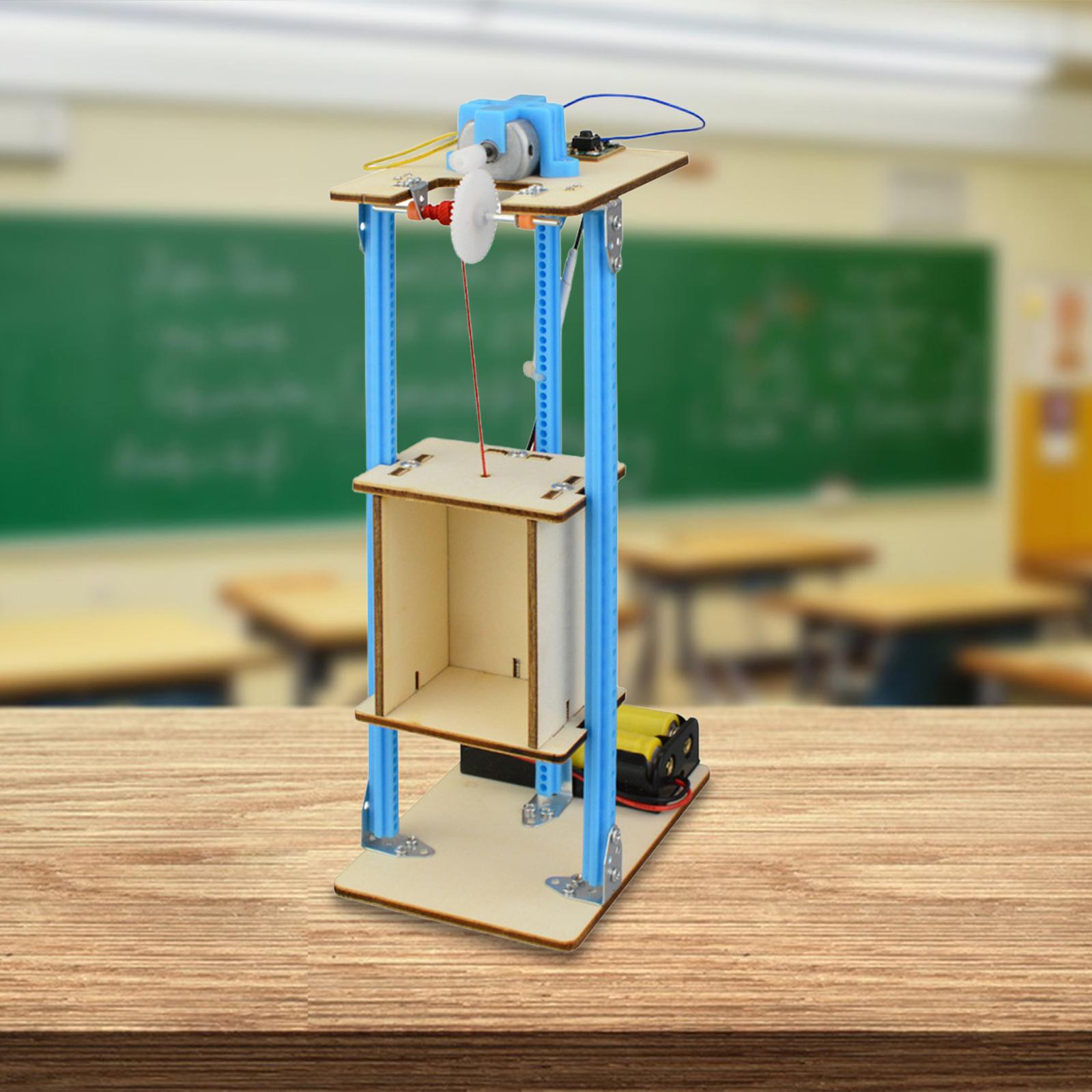 Stem Robotics Kit - DIY Holz-Aufzug-Spielzeugmodell-Bausatz für Kinder Einfache Montage
