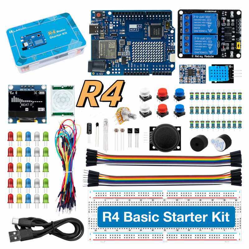 Electronics Project Kit - UNO R4 WiFi-kompatibles Entwicklungs-Starter-Kit mit Sensoren