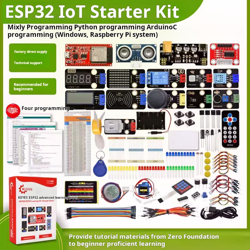 Iot Kit Beginner - ESP-32 Entwicklungsboard ESP32 IoT Anfänger-Lernset Python-Programmierung