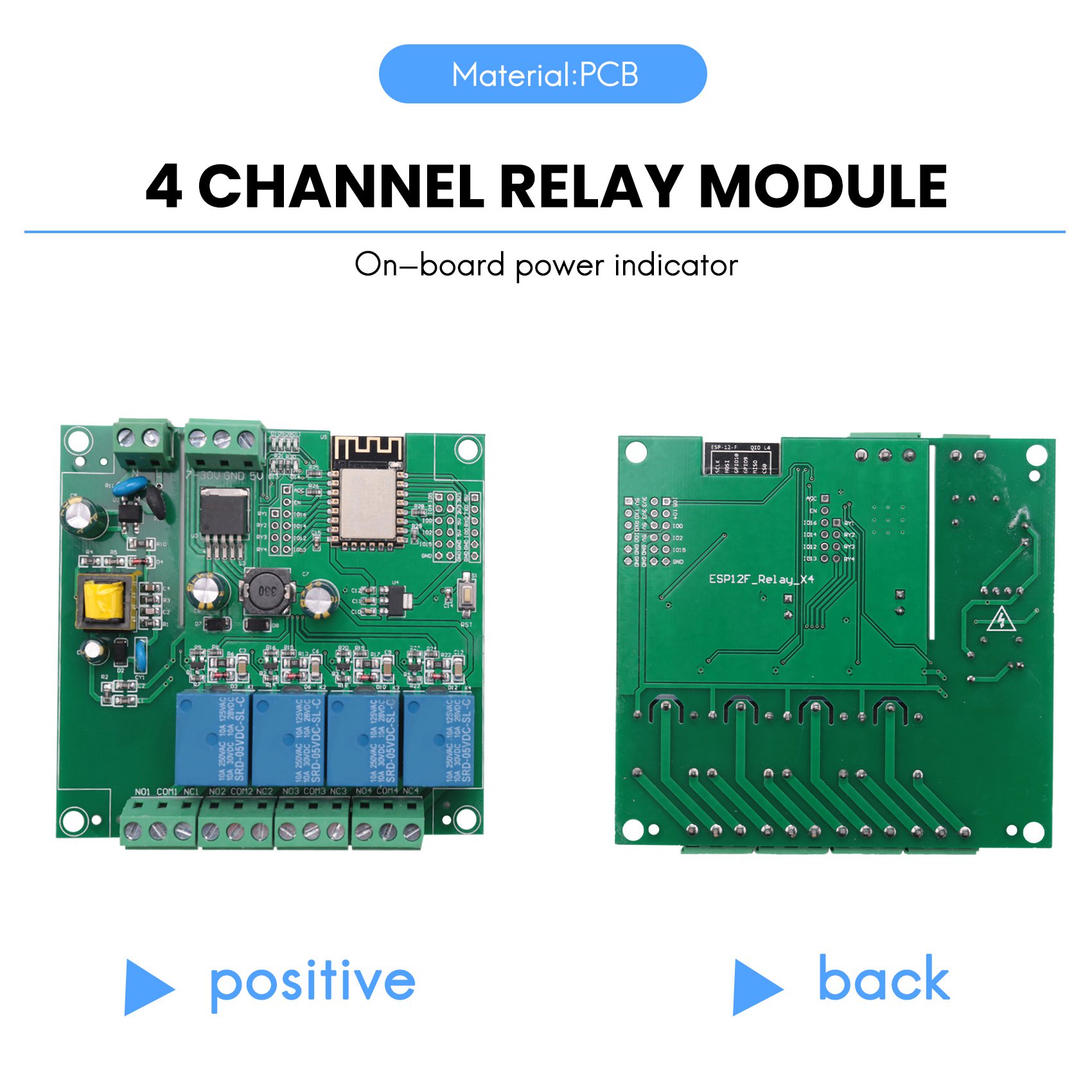 Esp8266 Relay Module - SCLS ESP8266 Wireless WIFI 4-Kanal-Relaismodul ESP-12F