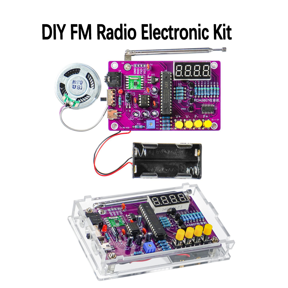 Electronics Project Kit - DIY FM-Radio Elektronik-Bausatz 87-108MHz Einstellbare Frequenz