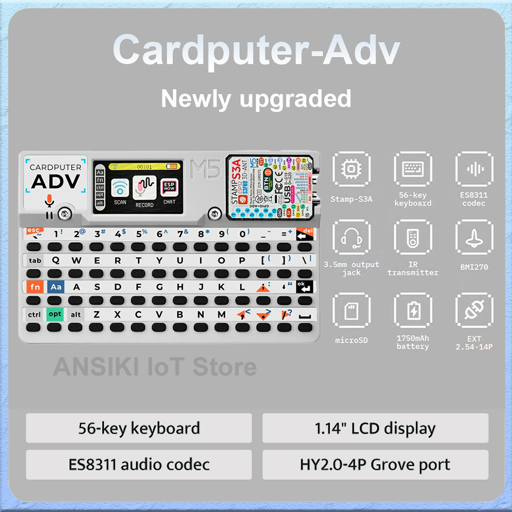 Electronics Project Kit - M5Stack Cardputer-Adv Programmierbarer Kartencomputer Stamp-S3A 1,14