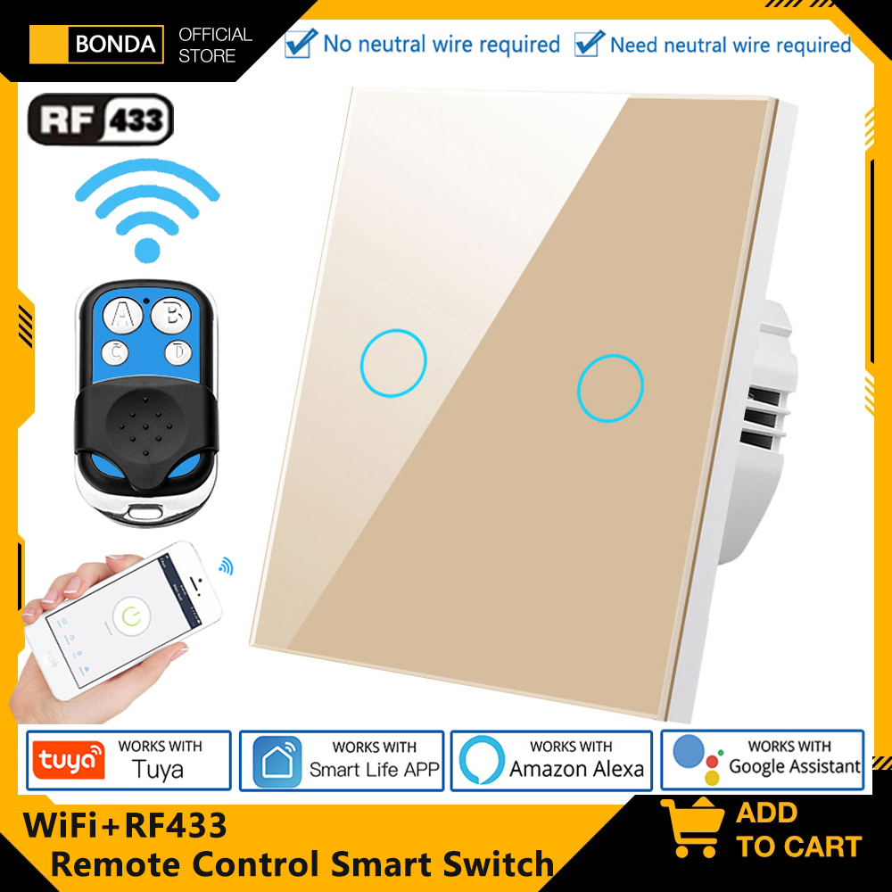 Smart Light Switch Wifi - Tuya EU WiFi+RF433 Smart Fernbedienung Schalter