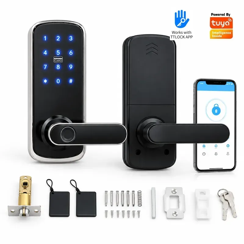 Smart Door Lock Wifi - Tuya Wiif Passwort-Fingerabdruck-Schloss für Innentüren aus