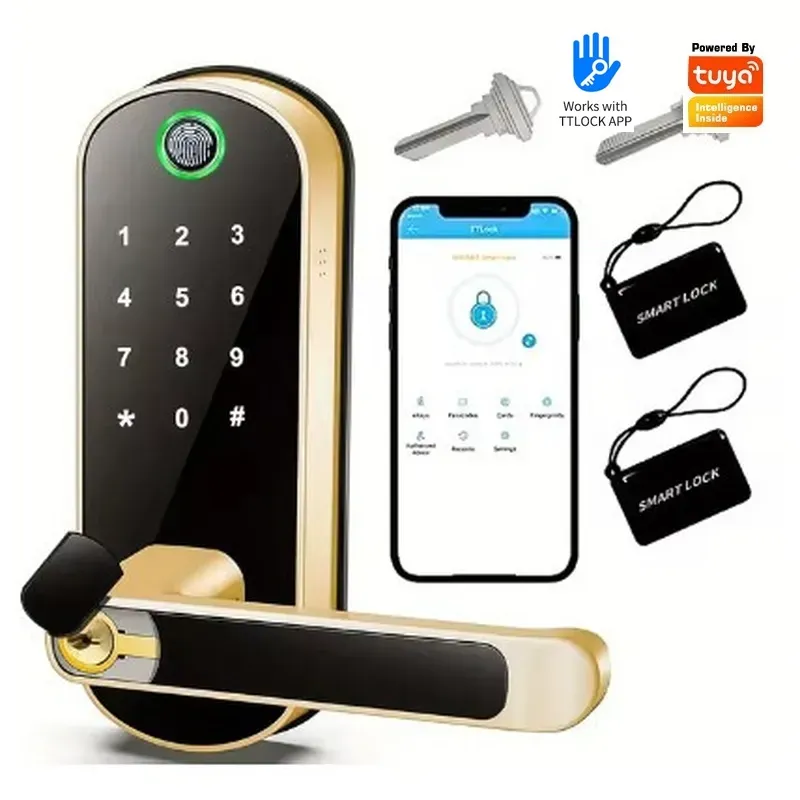 Einzelzungen-Passwort-Fingerab – Smart Door Lock Wifi Bewertung und Preis