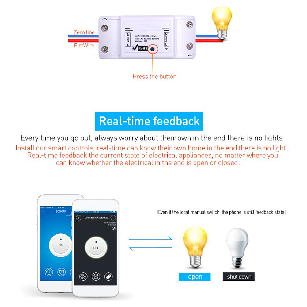 1 Stück WLAN-Smart-Schalter-St – Smart Light Switch Wifi Bewertung und Preis
